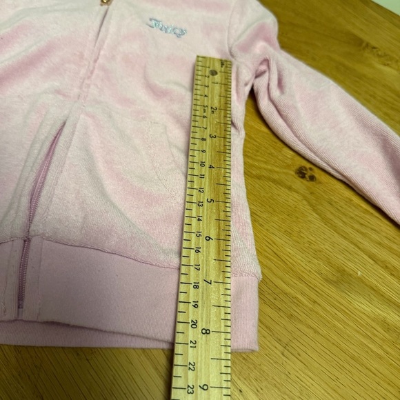 Juicy Couture Toddler Pink Velour Hoodie 3T Rhinestone Mommy & Me - Picture 8 of 9